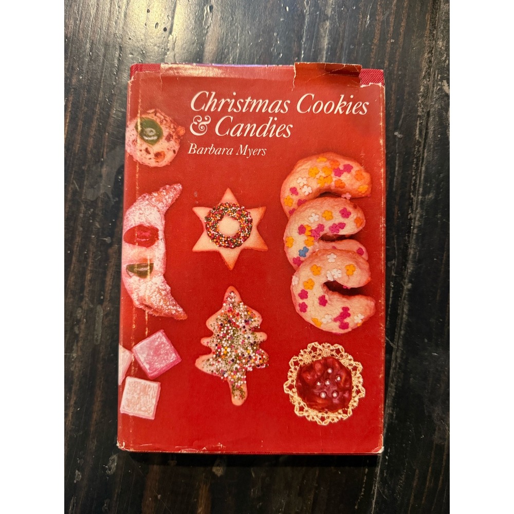 Vintage 1979 Christmas Cookies & Candies Barbara Myers Hardcover Cookbook 1st Ed